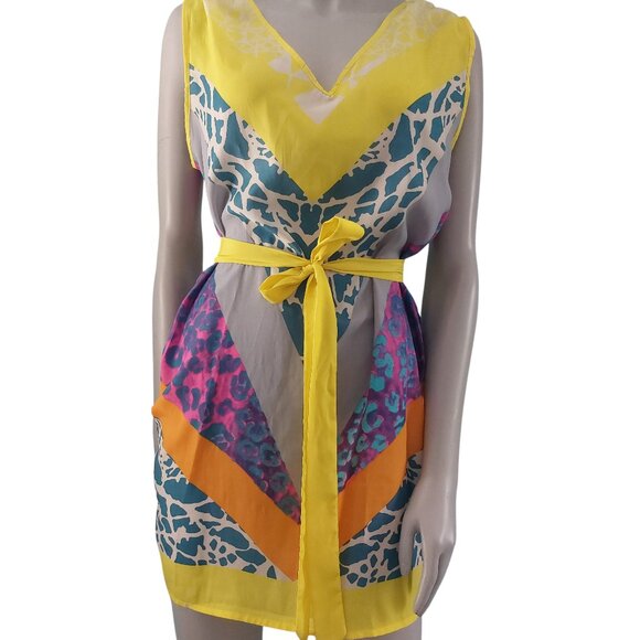 JEALOUS TOMATO Yellow Swim Coverup Pool Party Sexy Summer Dress Colorful - Picture 15 of 15